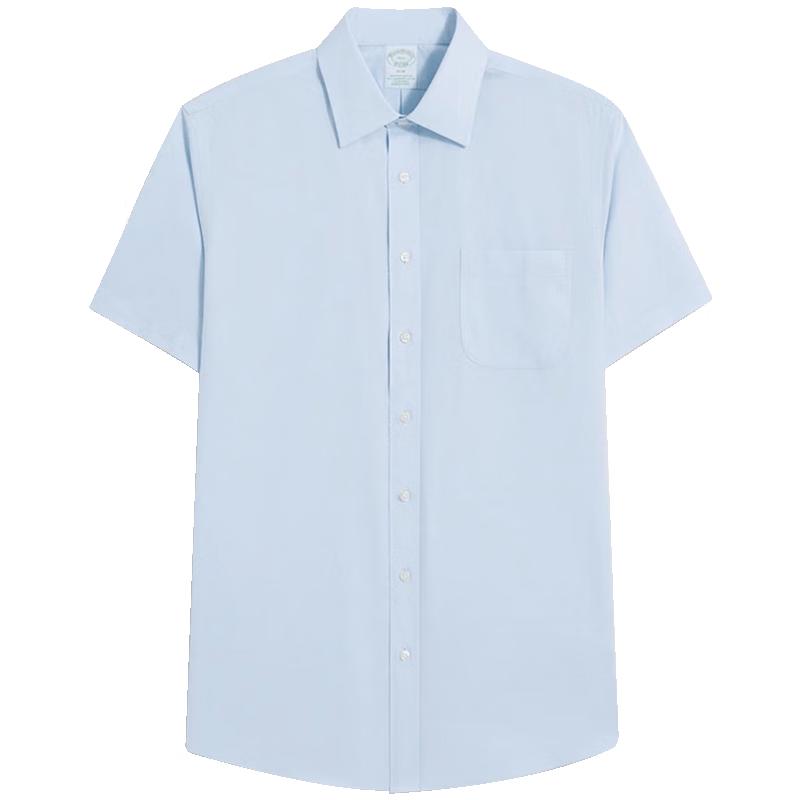 Мужская приталенная жаккардовая рубашка с коротким рукавом от Brooks Brothers M Tall