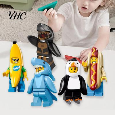 Bausteine Figur Puppe Mehrere Stile Sammlerstück DIY Zusammengebaut Haifischmensch Banane Pinguin Hase Panda Mini Figuren Kinderspielzeug Puzzle Puzzlespiel