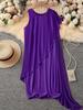 2025WIsh Urban Chic Sleeveless Summer Dress: Elegant, Irregular Chiffon Design