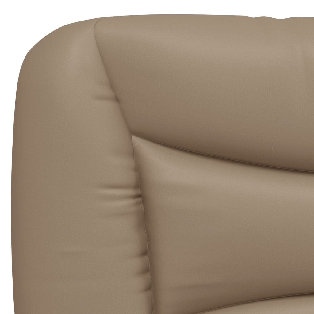 Vidaxl Łóżko Z Materacem, Kolor Cappuccino, 80X200 Cm, Sztuczna Skóra