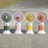 Usb Rechargeable Portable Handheld Fan – Cute Plastic Design, Dual Use (Handheld/Stand), Summer Cooling Fan For Kids & Adults