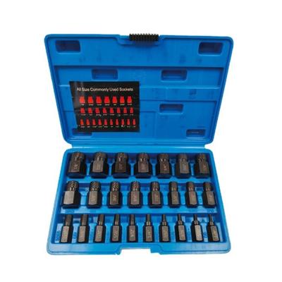 25pcs Heavy-Duty Screw Extractor Set Screw and Bolt Extractor Set for Removing Broken Screws, Bolts, Studs, Fittings,