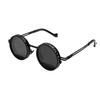 Round Sunglasses Black Finish ND Filters Polarized Lenses UV Protection Clarity Glasses Fashion Accessories