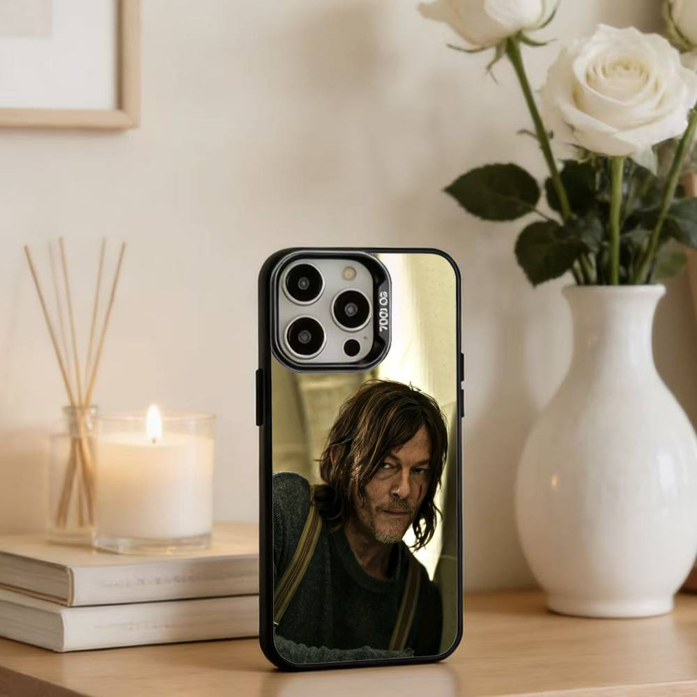 N-Norman R-Reedus  Wallpaper Phone Case For iPhone 16,15,14,13,12,17,Pro,MAX Black Matte Shockproof Cover
