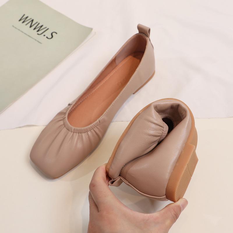 

«Жіночі туфлі на плоскому ходу з натуральної шкіри - осіння колекція 2025, зручні для роботи, вагітності та повсякденного носіння» 40