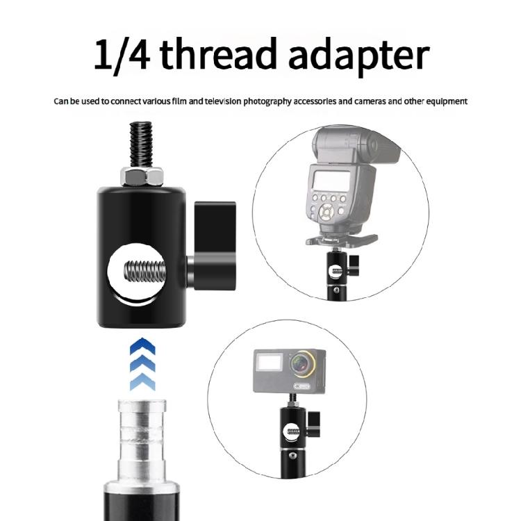 Universal Stainless Steel 1/4inch Thread Converters Base For 16mm Support Rod And Studio Mounting Solution