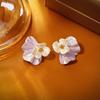 Hook Piercing Vintage Earrings Ear Decor Temperament Earrings Flower Stud Earrings  Girls Gift
