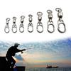 50Pcs Fishing Line Hook Connectors Round Bearing Swivels Fishing Snap Fishing Swivels Fishing Swivels with Locking Snap