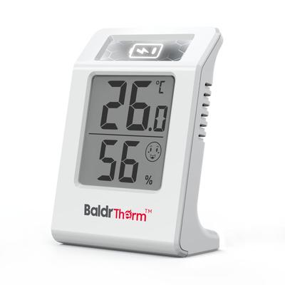 BaldrTherm Digital Solar Raumtemperatur Groß Hohe Energie Gesichtssymbol Hitzschlag Grippe E0587TH x Thermometer/Hygrometer, Aufladen, Anzeige, Bildschirm,