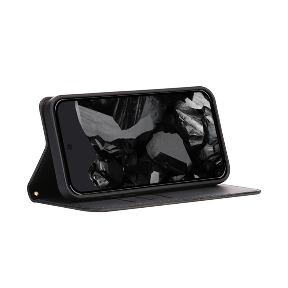 For Google Pixel 9 Pro XL Case Wallet Calf Texture Leather Phone Cover with Hidden Magnetic Closure