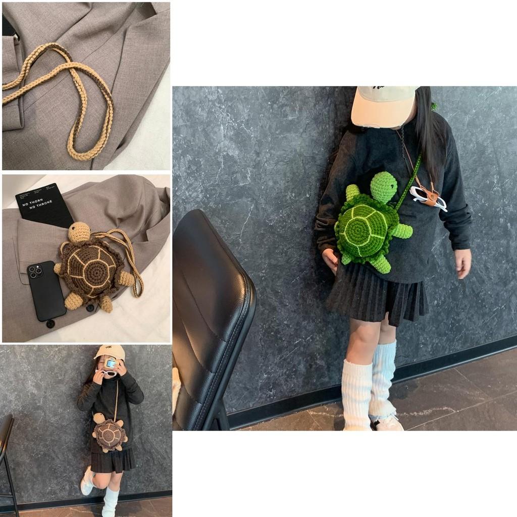 Soft And Cozy Knitted Turtle Crossbody Bag For Children Perfect For Everyday Adventures