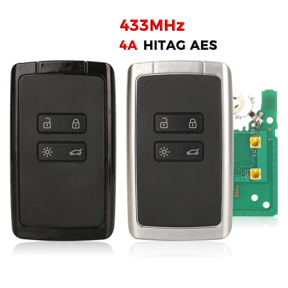 jingyuqin 433Mhz Smart Remote Car Key 4A Chip for Renault Megane IV Espace 5 Scenic DUSTER CUPTUR KOLEOS Talisman