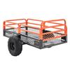 Robuuste Stalen ATV Kiepwagen, Laadvermogen 1500 Pond 15 Kubieke Voet, Trekhaak Kiepwagen Tuinwagen, met Afneembare Zijkanten en 2 Banden, voor