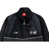 Li Ning X Kong Shan Ji Collaboration Sports Basketball Series Quilted Panel Sports Zip-Up Long Sleeve Hoodie Men Hoodies Black AWDR657-1