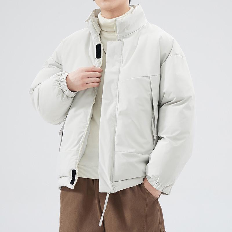 

Мужская утолщенная теплая куртка с хлопковой подкладкой и воротником-стойкой - Повседневная верхняя одежда на осень/зиму M хаки