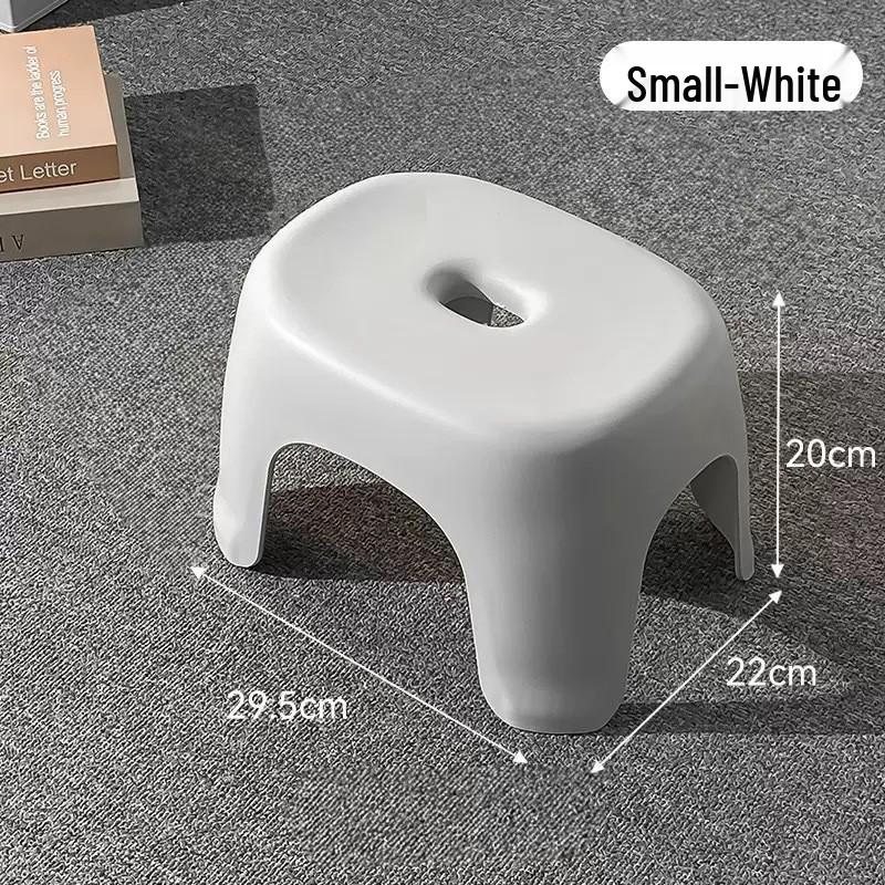 Compact Multi-Use Plastic Stool for Home - Living Room, Bathroom, and Kids' Room