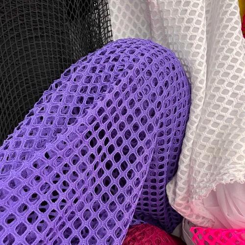 

Elastic Mesh Fabric Hollow-out Large Diamond Knitted Fishing Mesh Material for Diy Costume Dresses Sewing Stage Cloth Thin Soft 100x150cm
