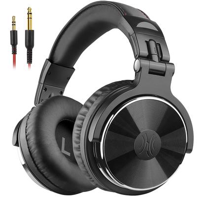 OneOdio Pro 10 Over-Ear Kabelgebundene Bass-Kopfhörer mit 50mm Treibern, 6.35mm & 3.5mm Klinken, DJ Monitor Kopfhörer für Aufnahme, Mixing, Studio