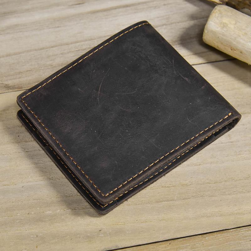 Newsbirds Einfaches Design Leder Kurzes Portemonnaie Für Männer Männlich Echtes Rindsleder Kurzes Kartenetui Mini Schlankes Portemonnaie Für Männer Herren Geldbörse Dünn