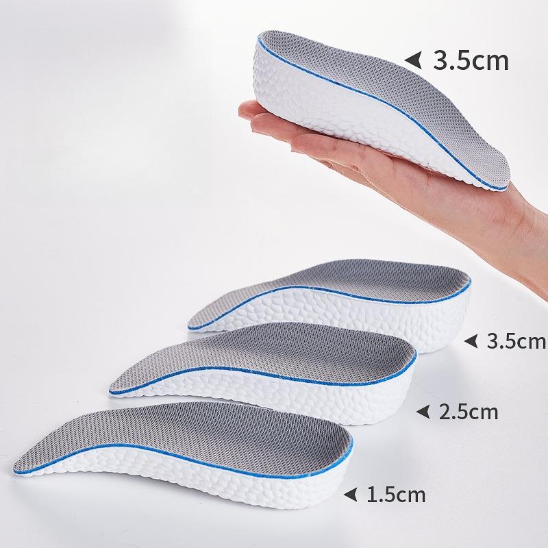 Arch Support Height Increase Insoles Half Pads Orthopedic Breathable Memory Foam 7 Points Lifts Shoe Pads Flat Feet Support