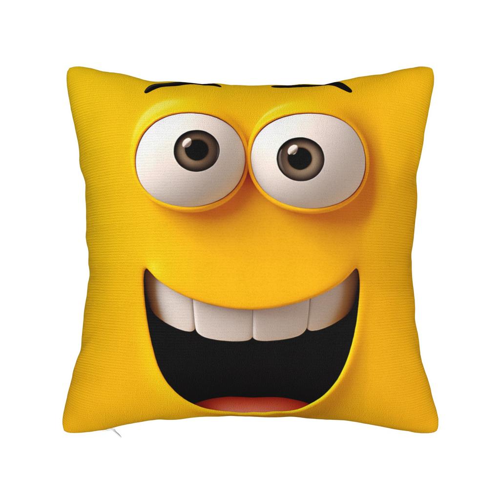 Cartoon Face Meme With Two Eyes Pillow Case Soft Pillow Cover Kawaii Pillowcases For Sofa Couch Bed Living Room