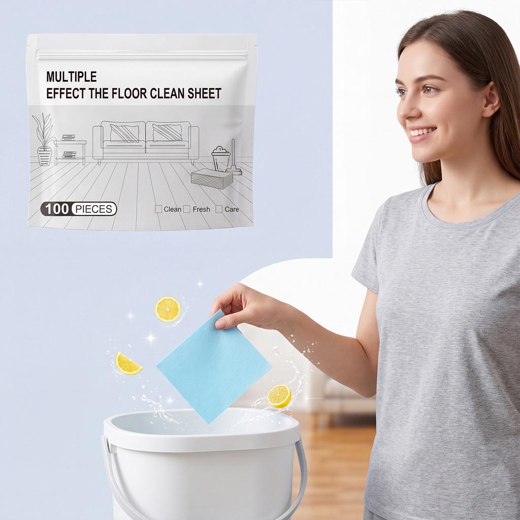 Floor Cleaning Tablets with Fragrance Floors Cleaning Tablets Sheets Water Soluble Floor Cleaners for Furniture Maintenance