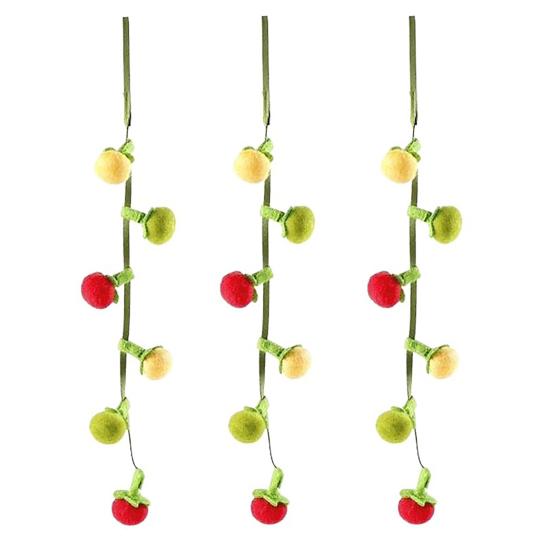 Fruit-Shaped Catnip Toy String Interactive Cat Toy Cat Teaser String with Bell Soft Tomatoes Cat Chew Toy for Indoor Cats Play And Exercise
