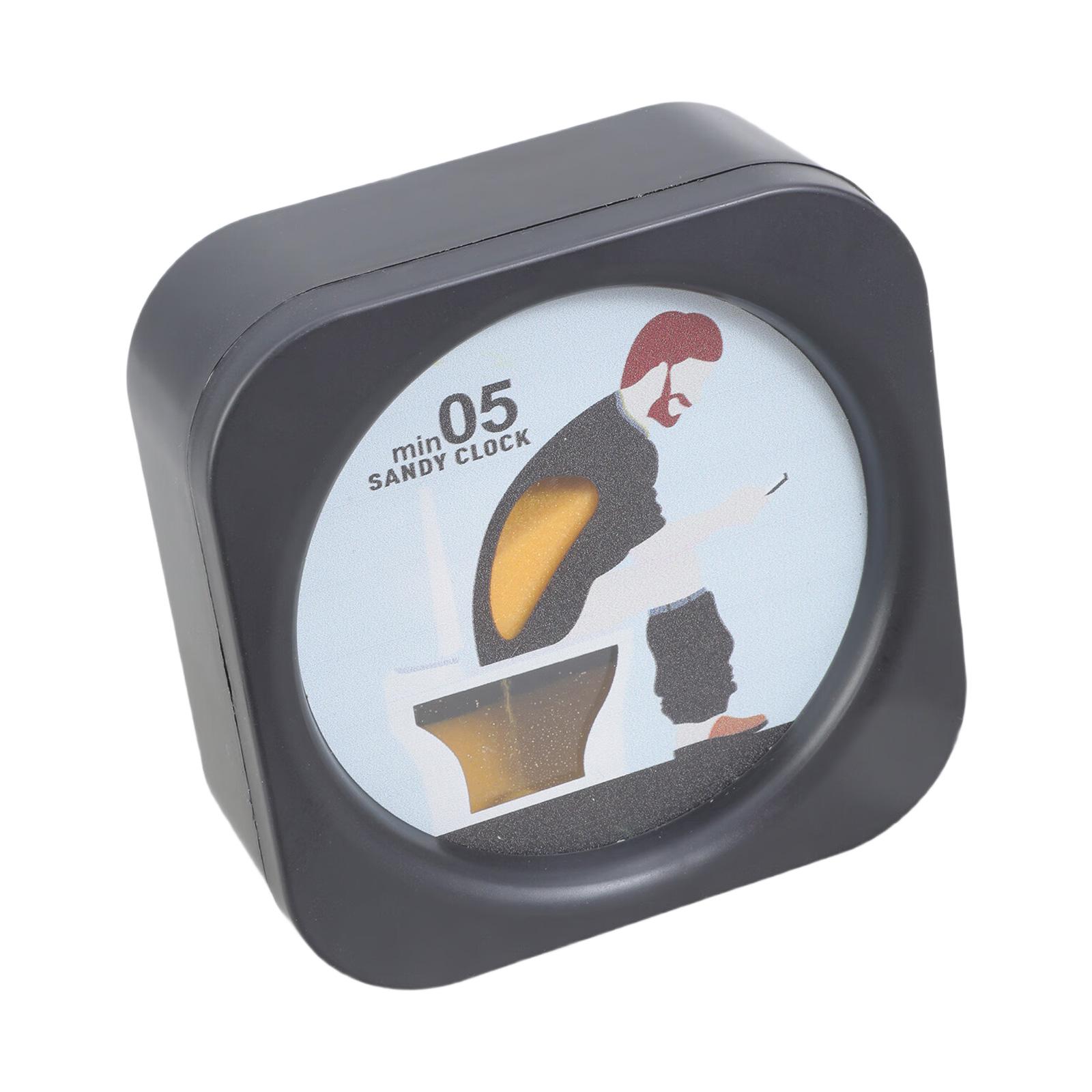 

Инновационные 5-минутные песочные часы в форме унитаза, украшение для ванной комнаты, визуальное напоминание, инструмент для управления временем, креативный дизайн чёрный