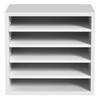 Literature Organizers, 5 Compartments Office Mailbox with Adjustable Shelves, Wood Literature Sorter 13.9x12x13 Inches for Office, Home, Classroom,