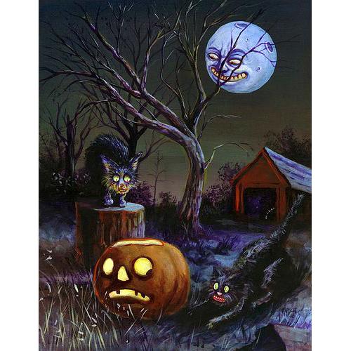 5D DIY Diamond Embroidery pumpkin Crystal Rinestone Diamond Painting Animal Diamond Mosaic All Saints' Day Gift Home Decoration