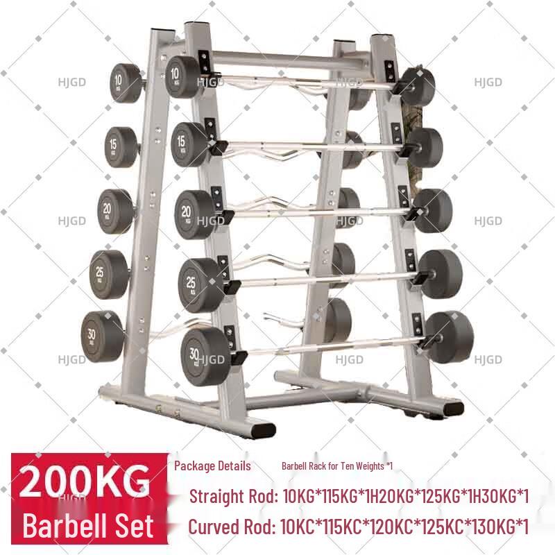 HJGD Fixed Cast Iron Barbell Set