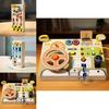 Kids Wooden Busy Board With Realistic Steering Wheel And Circuit Board For Developmental Toys