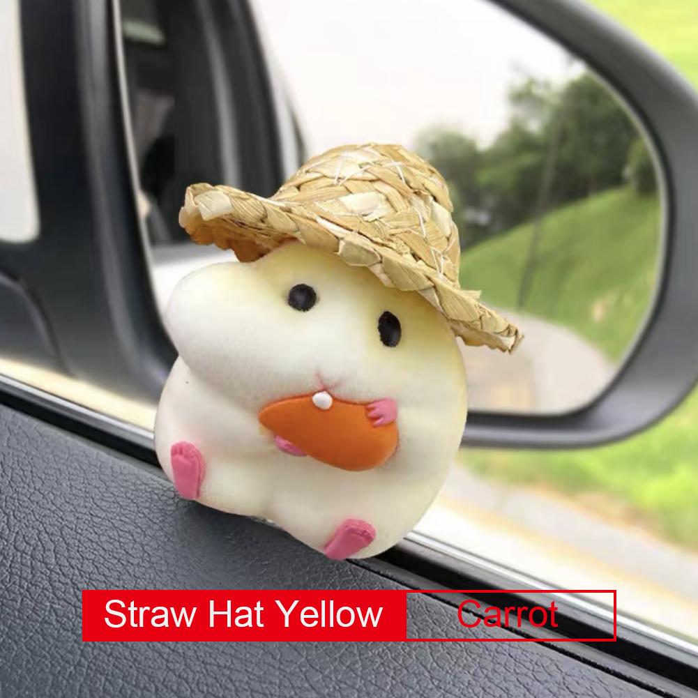 Hamster Ornaments Car Decoration Cute Animal Dashboard Window Center Console Doll Car Interior Pendant Dashboard Cool Decoration