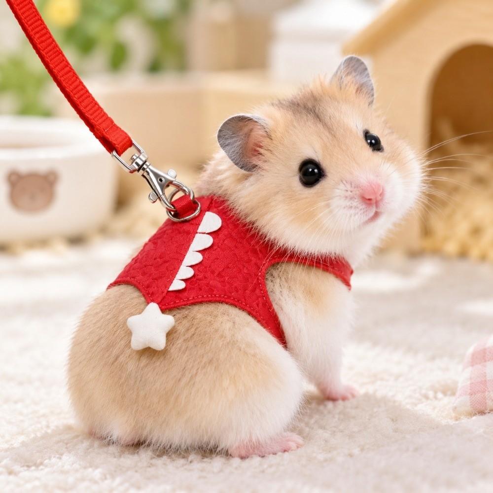 Dinosaur Shape Pet Harness Leash Adjustable Small Pet Harness Chest Strap Harness For Guinea Pig