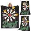 Darts Player Bullseye Dart Board Arrow Aim Blankets Soft Warm Flannel Throw Blanket Cover for Bed Living Room Picnic Travel Sofa