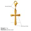 Personalized Retro Style Engraved Three-Dimensional Cross Series Lobster Buckle Pendant Stainless Steel Gold Diy Accessories