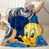 Tweety Bird Flowers Background Blankets are suitable for living rooms,making them an ideal choice for outdoor travel and gifts.