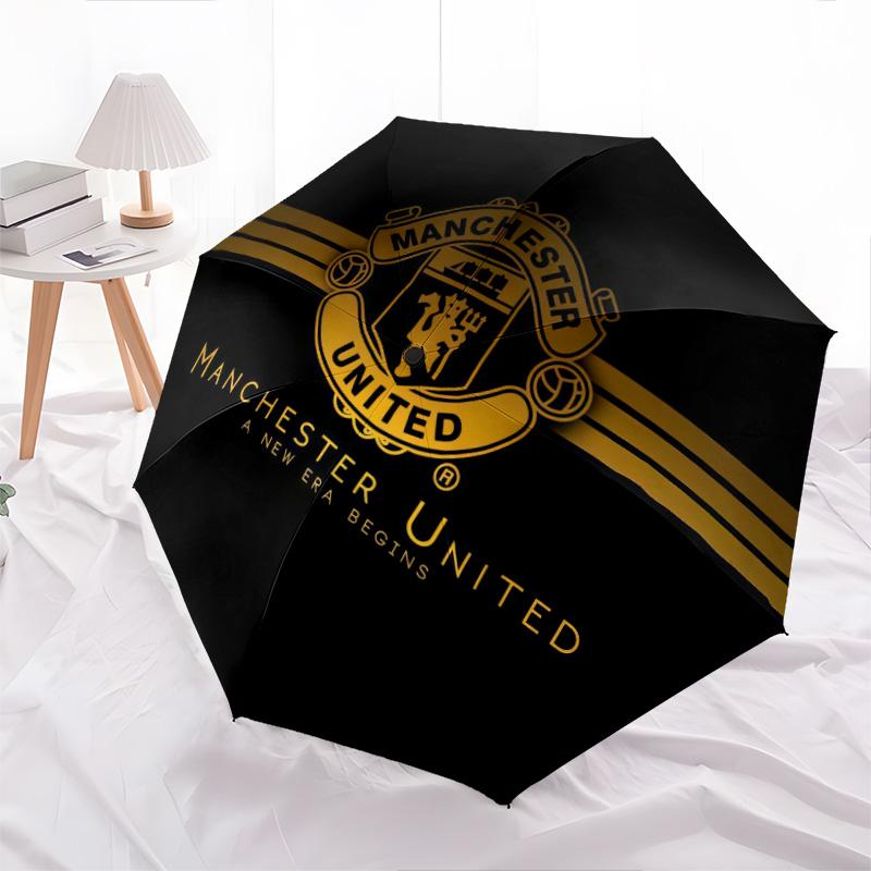 Man United3pattern, automatic folding umbrella, portable and foldable design, 8 ribs, a Christmas or birthday gift.