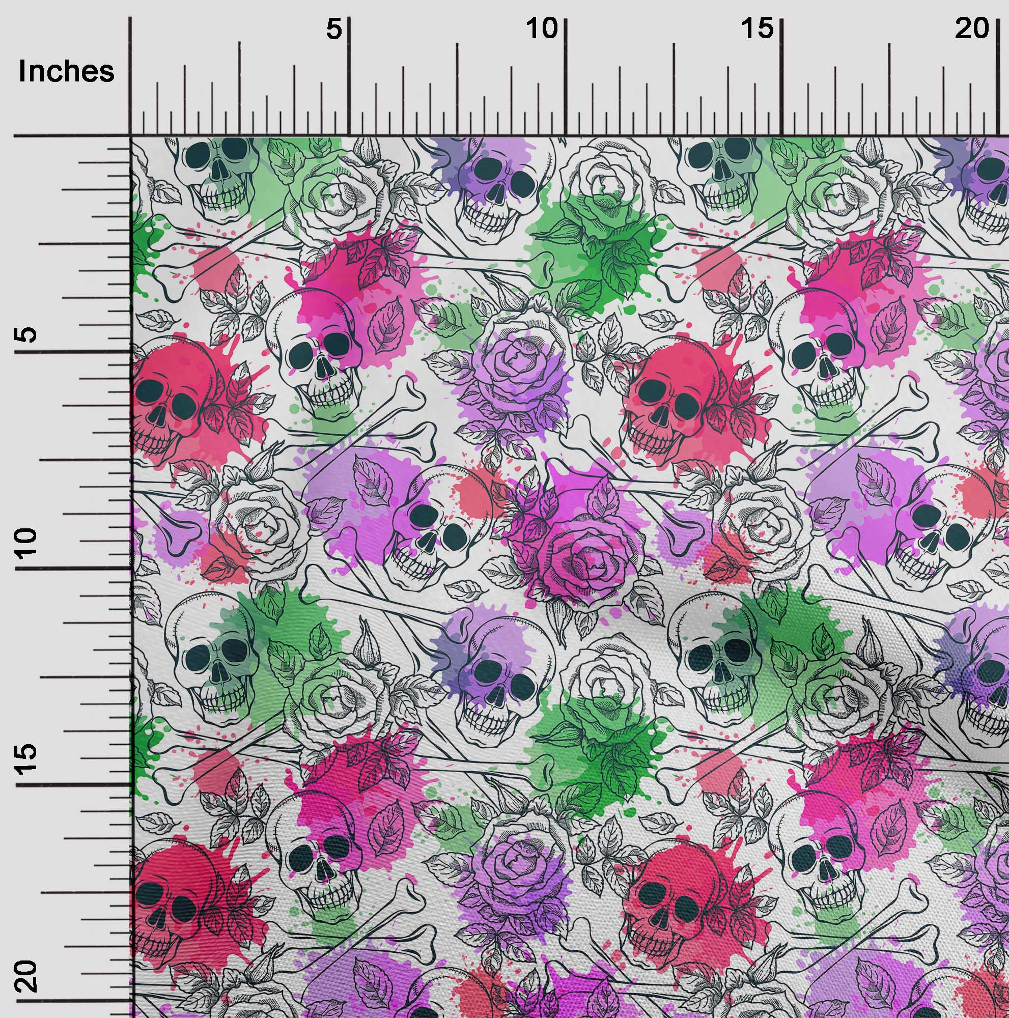 

oneOone Бавовняна гнучка світло-зелена тканина Квіти та череп Швейні ремісничі проекти Друк на тканині 40 дюймів 42 Inch Wide - Viscose Chiffon рожевий