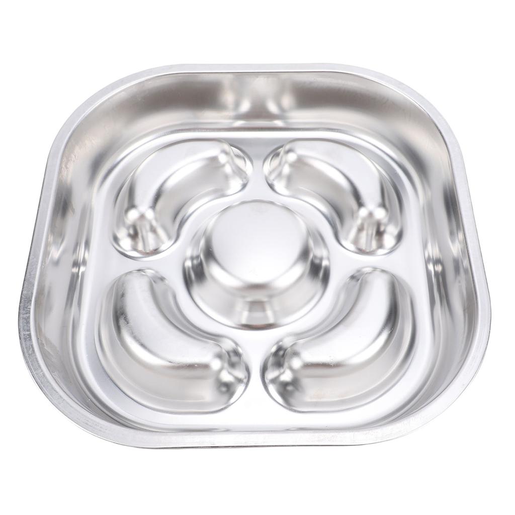 Slow Feeder Dog Bowl 304 Stainless Steel Non Slip Prevent Overflow Tipping Metal Pet Food Bowl