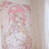 Tapestry VIKAMA Angel Girl Tapestry Pink Dove Arch Anime Style Bedroom Decoration