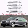8Pcs Chrome Door Handle Cover Protector For Honda Accord 9th Gen G9 2013-2017