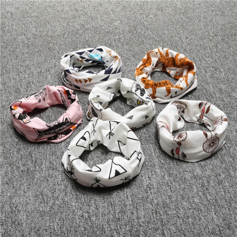 Cappello Sciarpa Stampa Cotone Cappello Bambini Colletto Bambini Ragazzi Ragazze Berretti Cappelli Sciarpe Invernali per Bambini