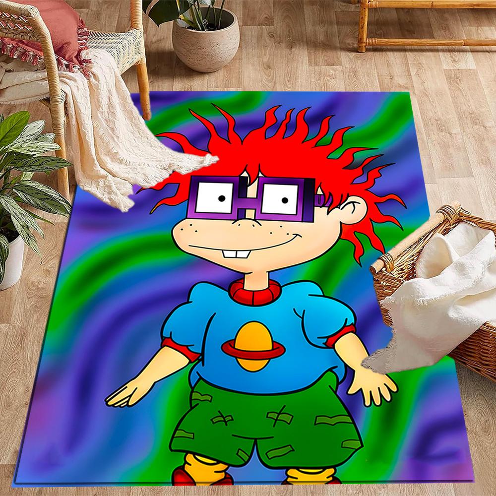 Rugrats: Playtime Chaos Themed Anti-Slip Rugs - Polyester Home Decor, Suitable for Bedrooms, Living Rooms, Doorways, Studios, and Decorations