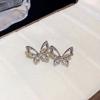 Silver needle super fairy hollow butterfly stud earrings women's niche design exquisite earrings high sense fashion versatile earrings