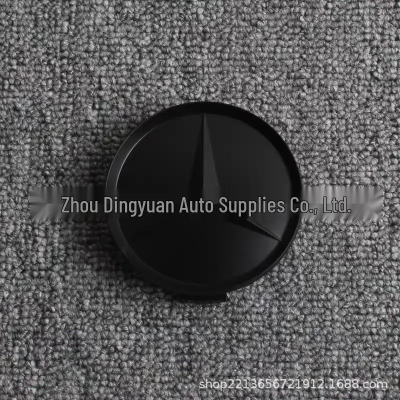 Original 75mm Aluminum Wheel Hub Cap with Mercedes Logo for All Models