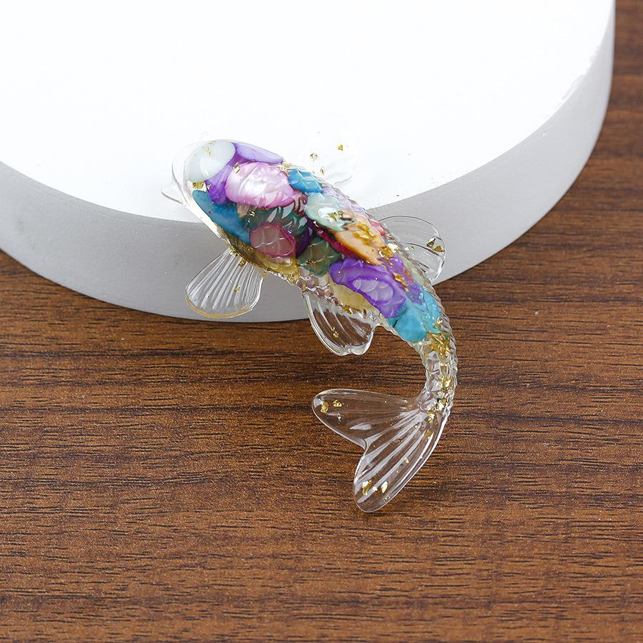 Mini Small Fish Desktop Ornament, Vintage and Personalized Koi Fish, Micro Landscape Resin Crafts, Suitable As A Small Gift for Friends
