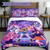 3pcs Duvet Cover Set (1*Duvet Cover + 2*Pillowcase, Without Core), KPop Demon Hunters Print Bedding Set, Bedroom Decor, All‑Season, Gift