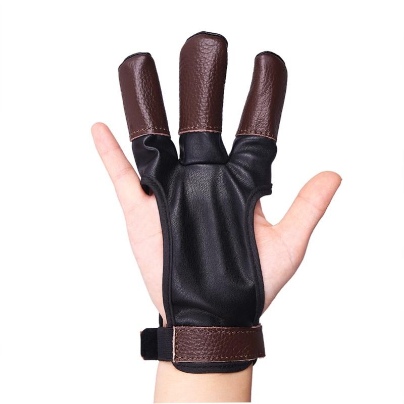 Archery Gloves And Bow Release Gloves PU Leather And Cowhide 3-Finger Guard S-XL For Men Women Child Youth Archery Glove Bow