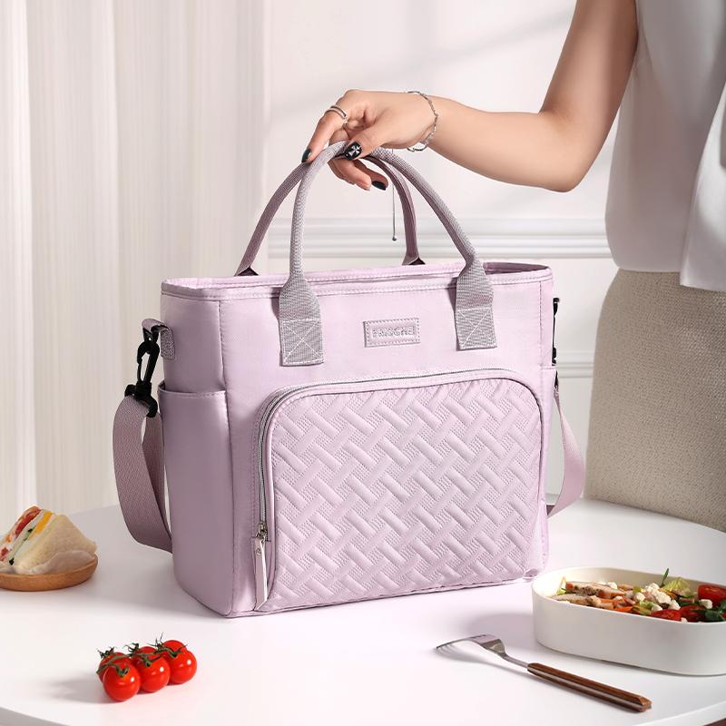 Portable Lunch Bag Food Cooler Bag Thermal Box Waterproof Office Cooler Lunchbox With Shoulder Strap Insulated Case